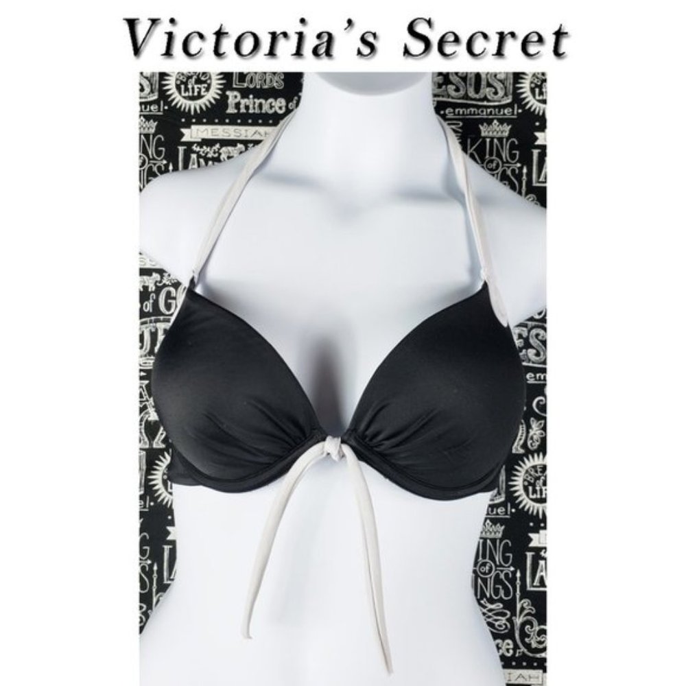 Victoria's Secret Black Bikini Top Size 34A🤩